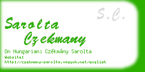 sarolta czekmany business card