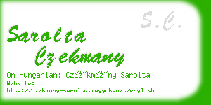 sarolta czekmany business card